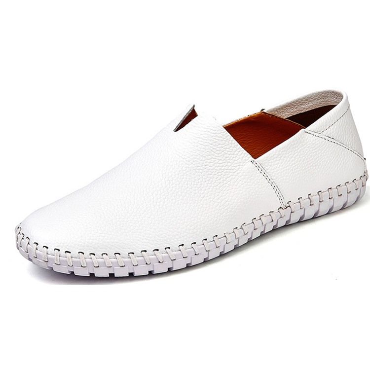 Mænds Slip-on Plain Low-cut Upper Round Toe Casual Sko