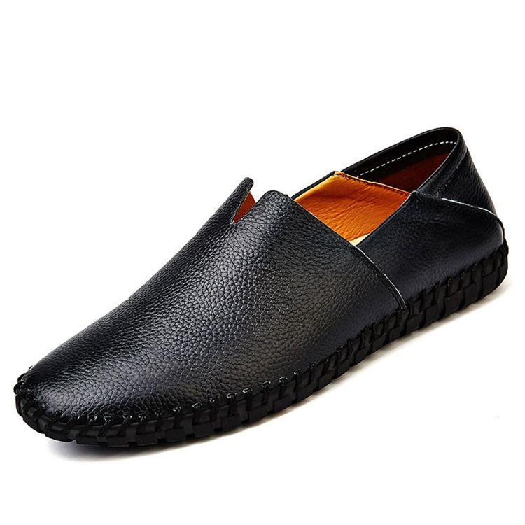 Mænds Slip-on Plain Low-cut Upper Round Toe Casual Sko