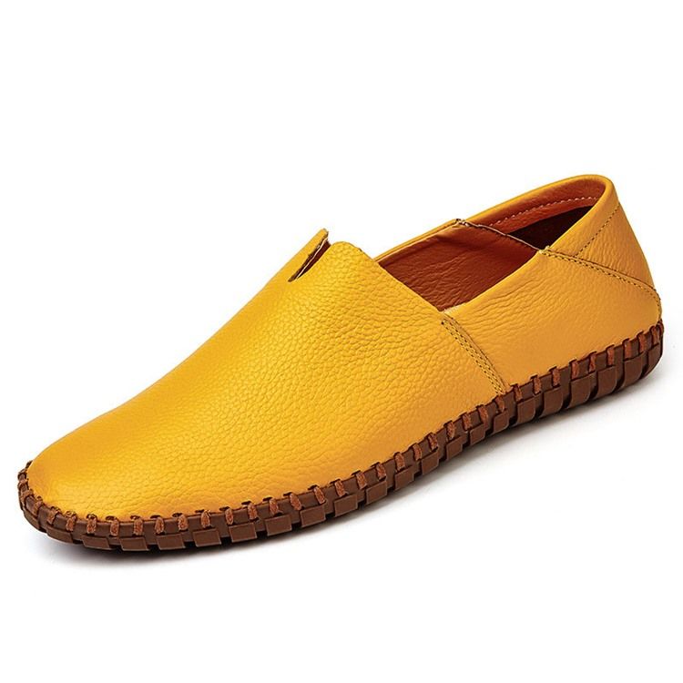 Mænds Slip-on Plain Low-cut Upper Round Toe Casual Sko