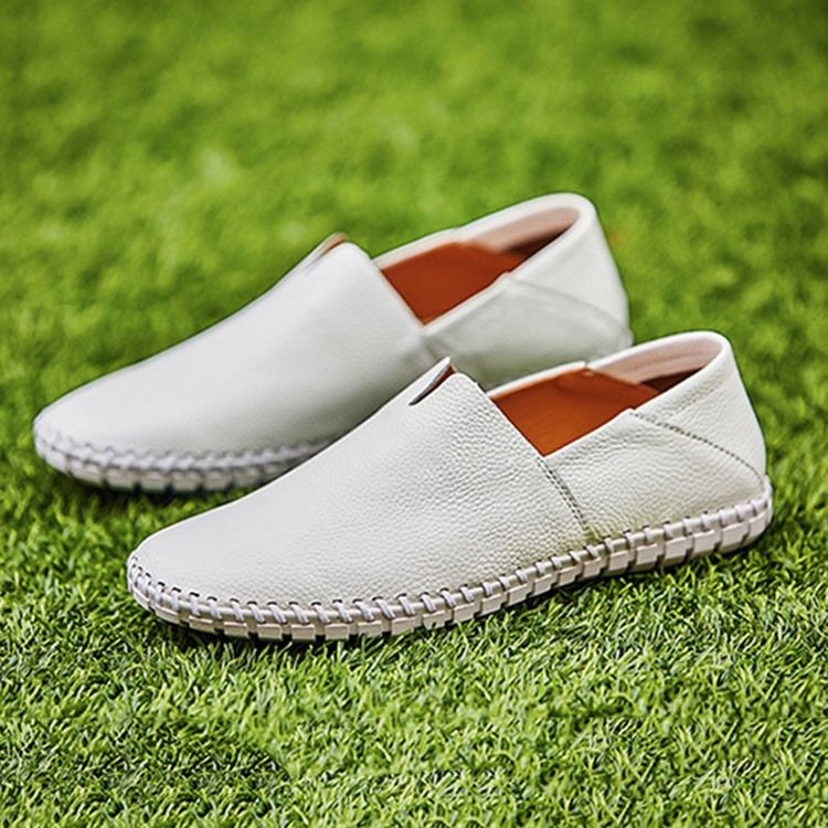 Mænds Slip-on Plain Low-cut Upper Round Toe Casual Sko