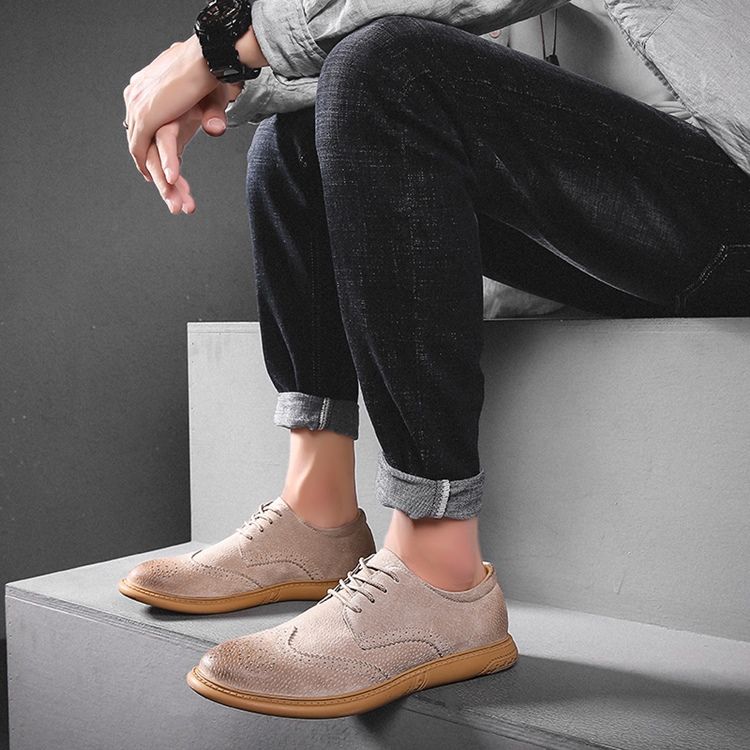 Nubuck Læder Low-cut Øvre Mænds Arbejdssko