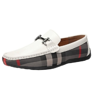 Plaid Slip-on Round Toe Herresko