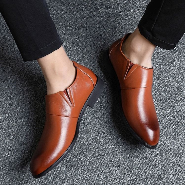 Plain Low-cut Upper Pointed Toe Herresko