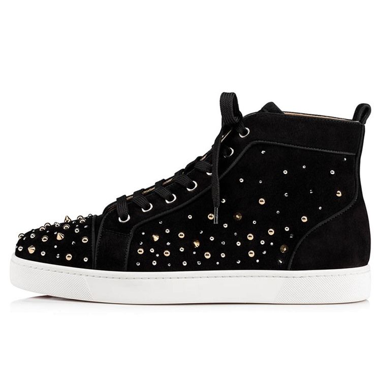 Plain Rivet Lace-up Round Toe Herreskatesko