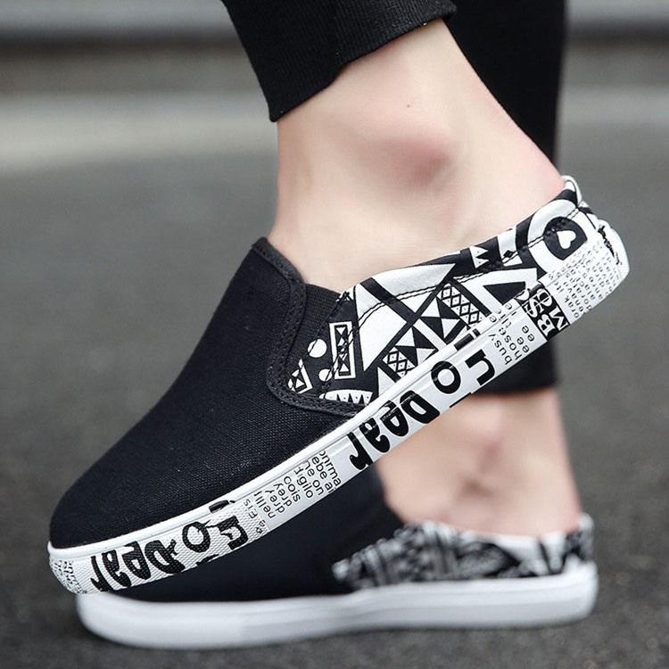 Print Slip-on Round Toe Herresko