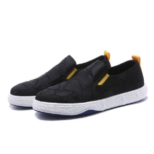 Pu Slip-on Color Block Round Toe Herreskatesko