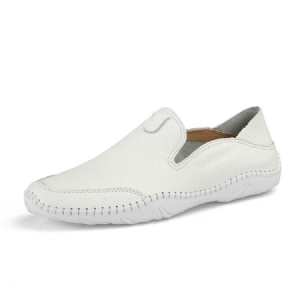 Pu Slip-on Runde Tå Mænds Komfortable Loafers