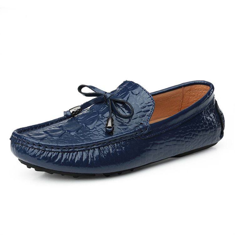 Slip-on Plain Round Toe Herres Casual Sko