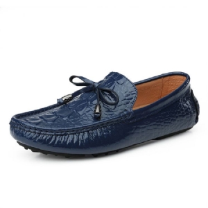 Slip-on Plain Round Toe Herres Casual Sko