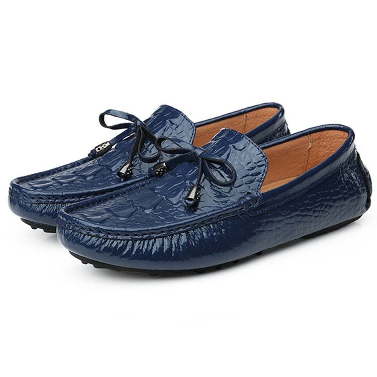 Slip-on Plain Round Toe Herres Casual Sko