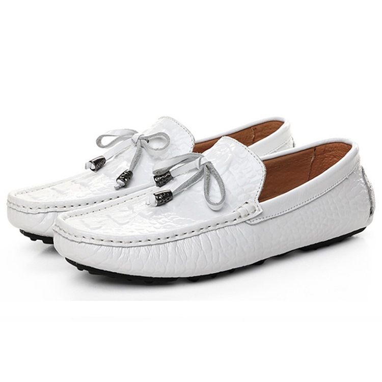 Slip-on Plain Round Toe Herres Casual Sko