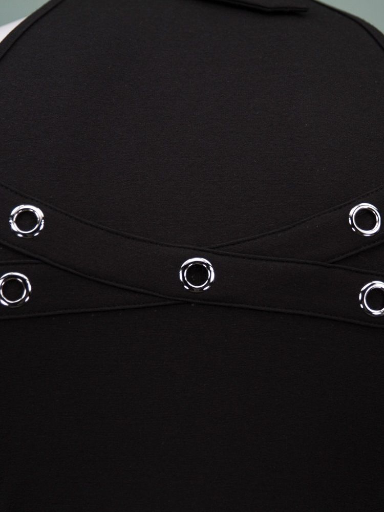 Halloween Asymmetrisk Slash Neck Choker A-line Kvindekjole