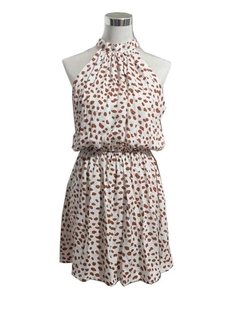 Over Knæstativ Kraveprint Floral Sweet Women's Dress