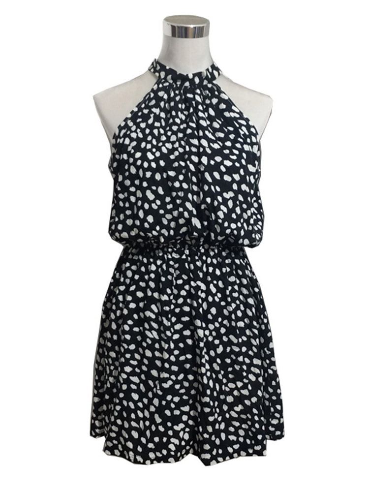 Over Knæstativ Kraveprint Floral Sweet Women's Dress