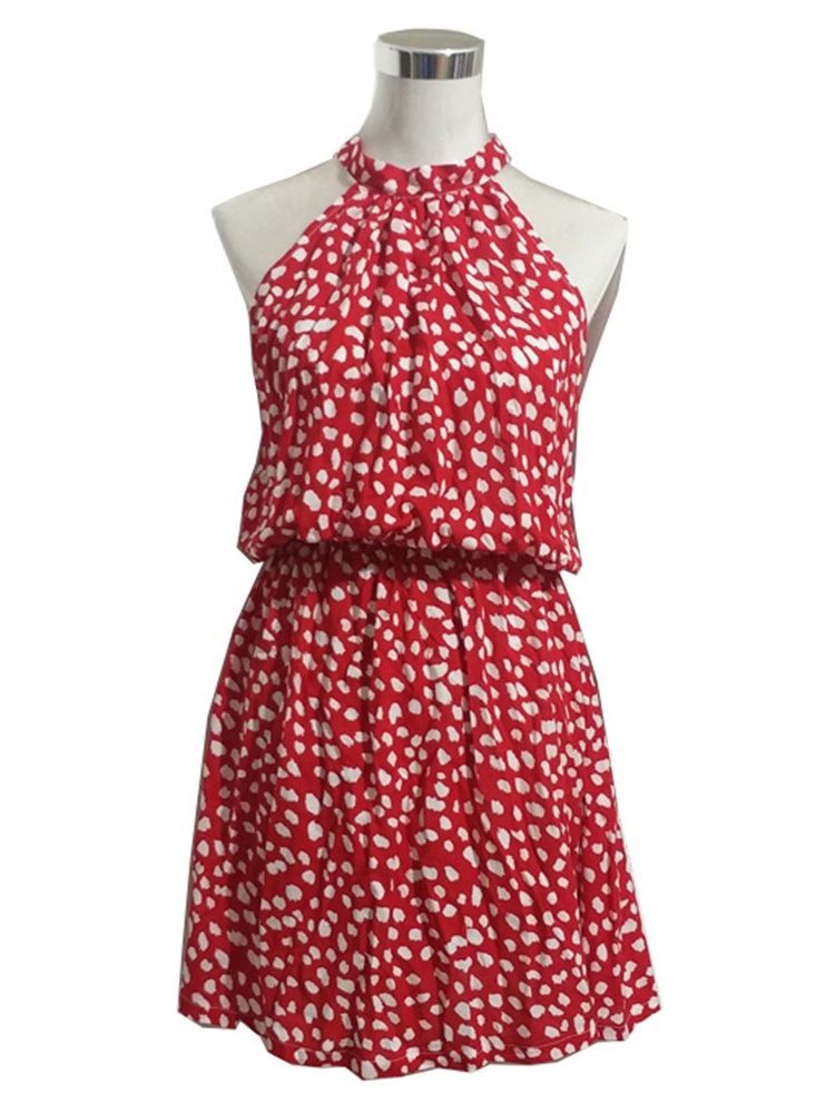 Over Knæstativ Kraveprint Floral Sweet Women's Dress