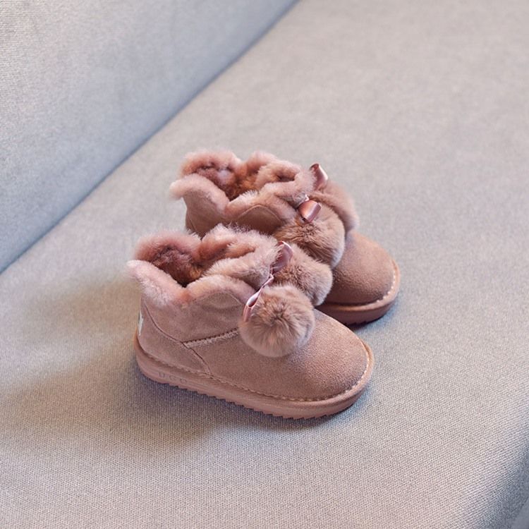 Bow Slip-on Baby Snow Boots