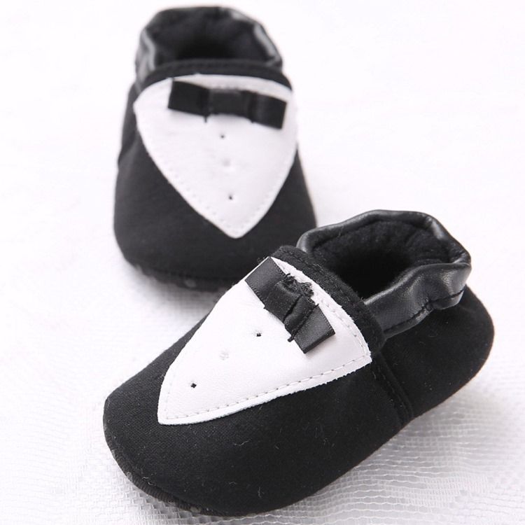 Bowknot Color Block Slip-on Toddler Shoes