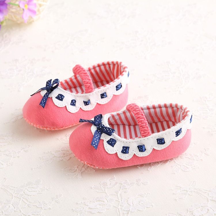 Bowknot Color Block Toddler Shoes