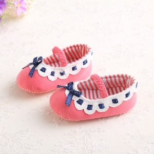 Bowknot Color Block Toddler Shoes