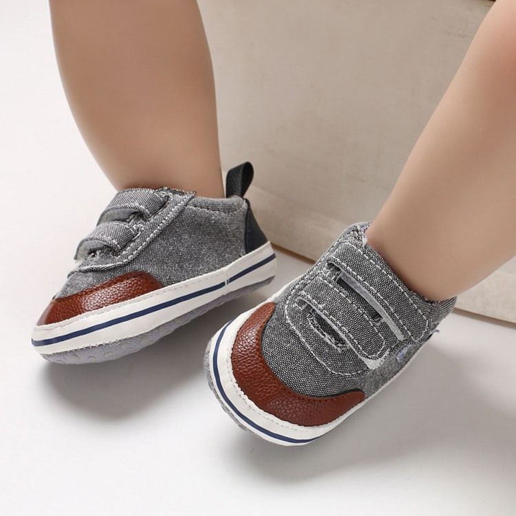 Canvas Velcro Color Block Toddler Shoes