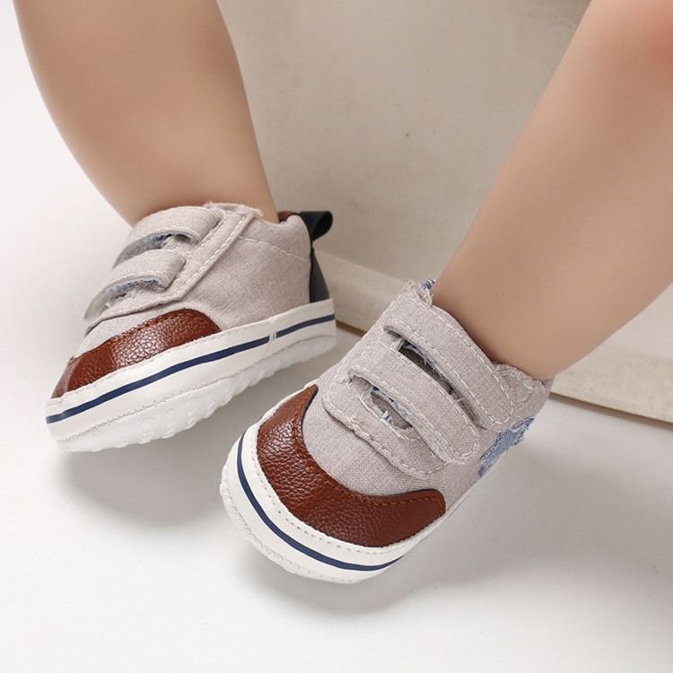 Canvas Velcro Color Block Toddler Shoes