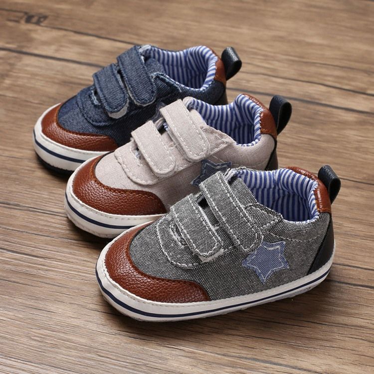 Canvas Velcro Color Block Toddler Shoes