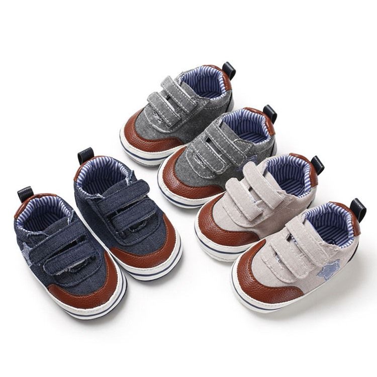 Canvas Velcro Color Block Toddler Shoes