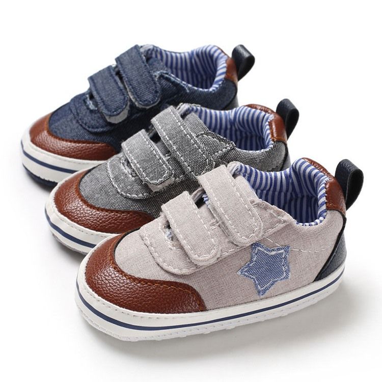 Canvas Velcro Color Block Toddler Shoes