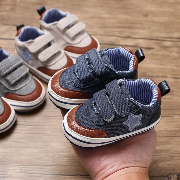 Canvas Velcro Color Block Toddler Shoes