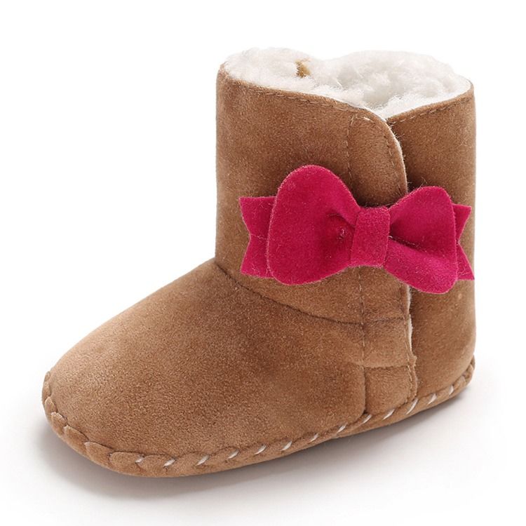 Plain Bowknot Velcro Toddler Shoes