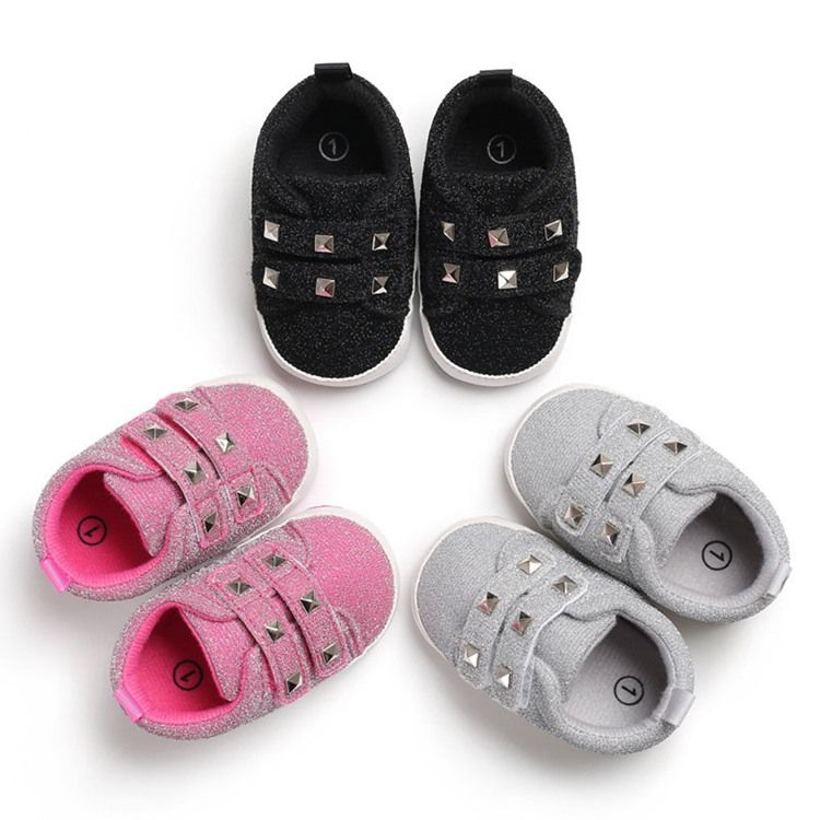 Plain Rivet Velcro Toddler Shoes