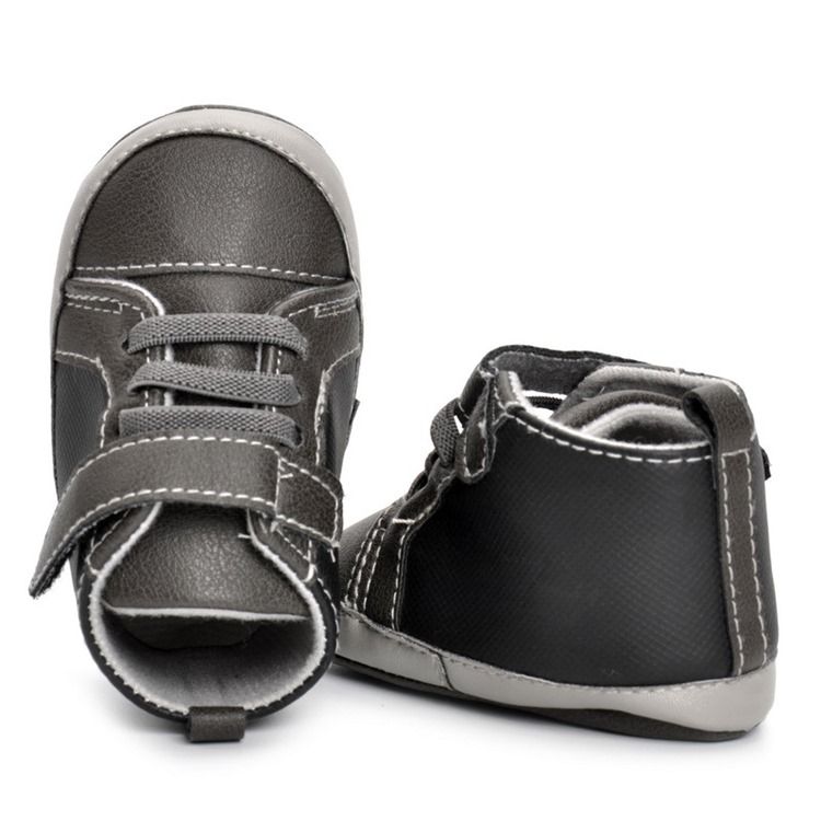 Pu Velcro Elastikbånd Toddler Shoes