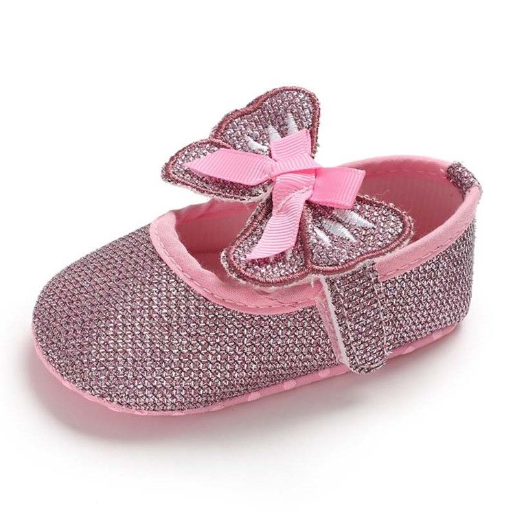 Sequin Bowknot Velcro Toddler Shoes