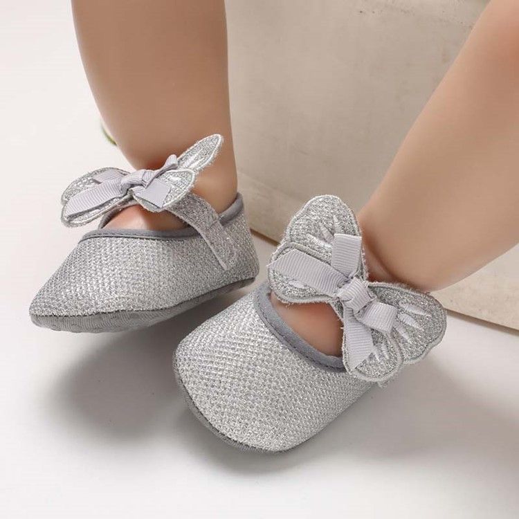 Sequin Bowknot Velcro Toddler Shoes