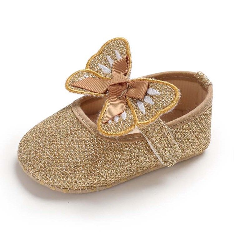 Sequin Bowknot Velcro Toddler Shoes