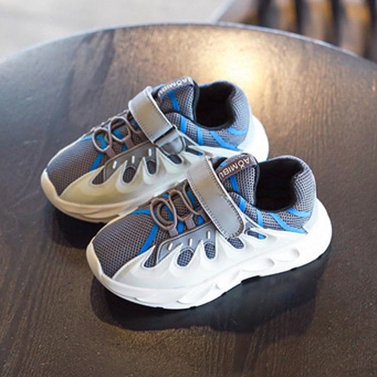 Sweet Patchwork Runde Tå Baby Sneakers