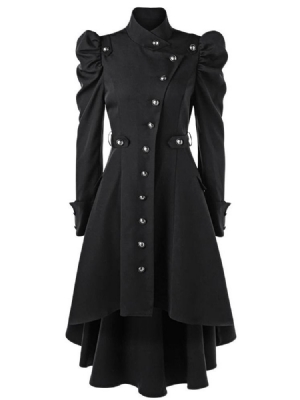 Stående Krave Single-breasted Long Fashion Women's Trench Coat