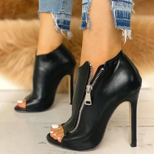 Open Toe Stiletto Heel Plain Ol Women's Boots