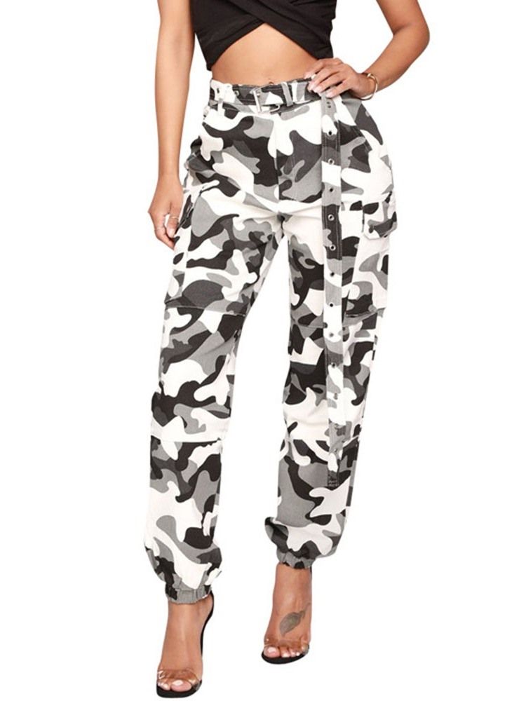 Camouflage Belt Women's Pants