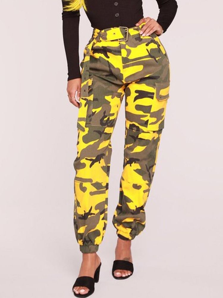 Camouflage Belt Women's Pants