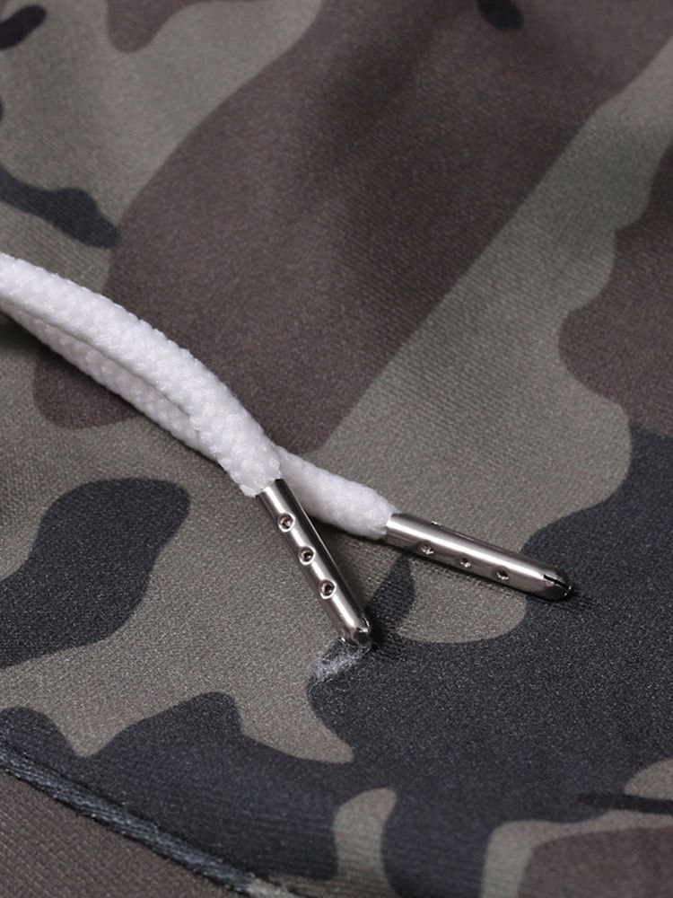 Camouflage Pocket Fall Snørebånd Til Mænds Afslappede Bukser