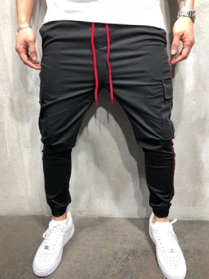 Color Block Patchwork Baggy European Men's Casual Pants