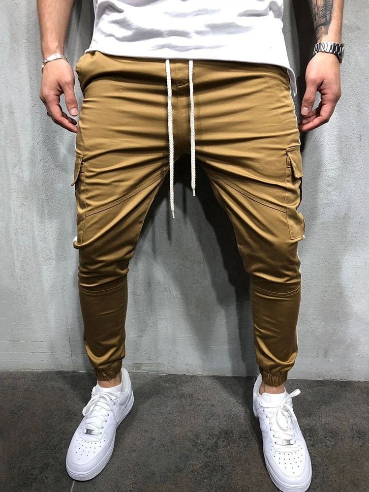 Color Block Patchwork Baggy European Men's Casual Pants