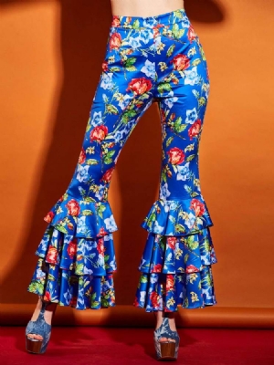 Damer Elastics Flæser Floral Bellbottoms Bukser