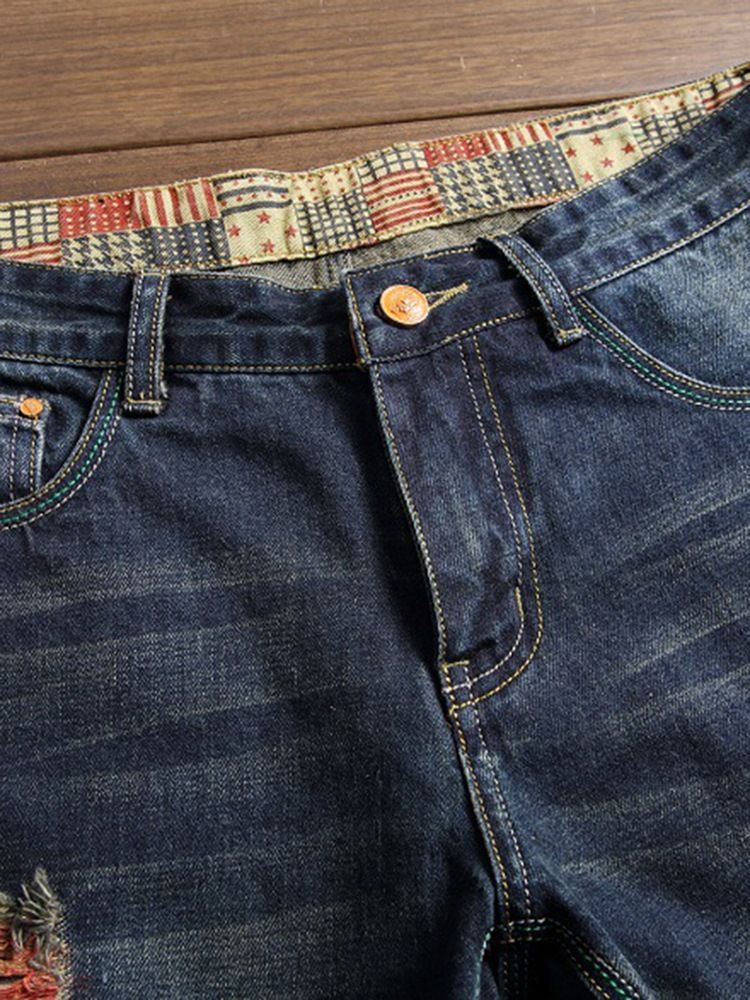 Denimhuller Unik Maling Casual Mænds Bukser