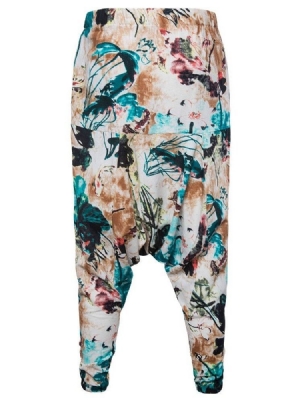 Floral Print Herre Sommer Baggy Bukser