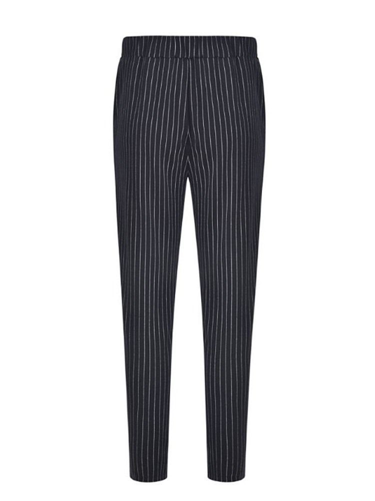 Pencil Pants Stripe Mid Talje Four Seasons Casual Men's Pants