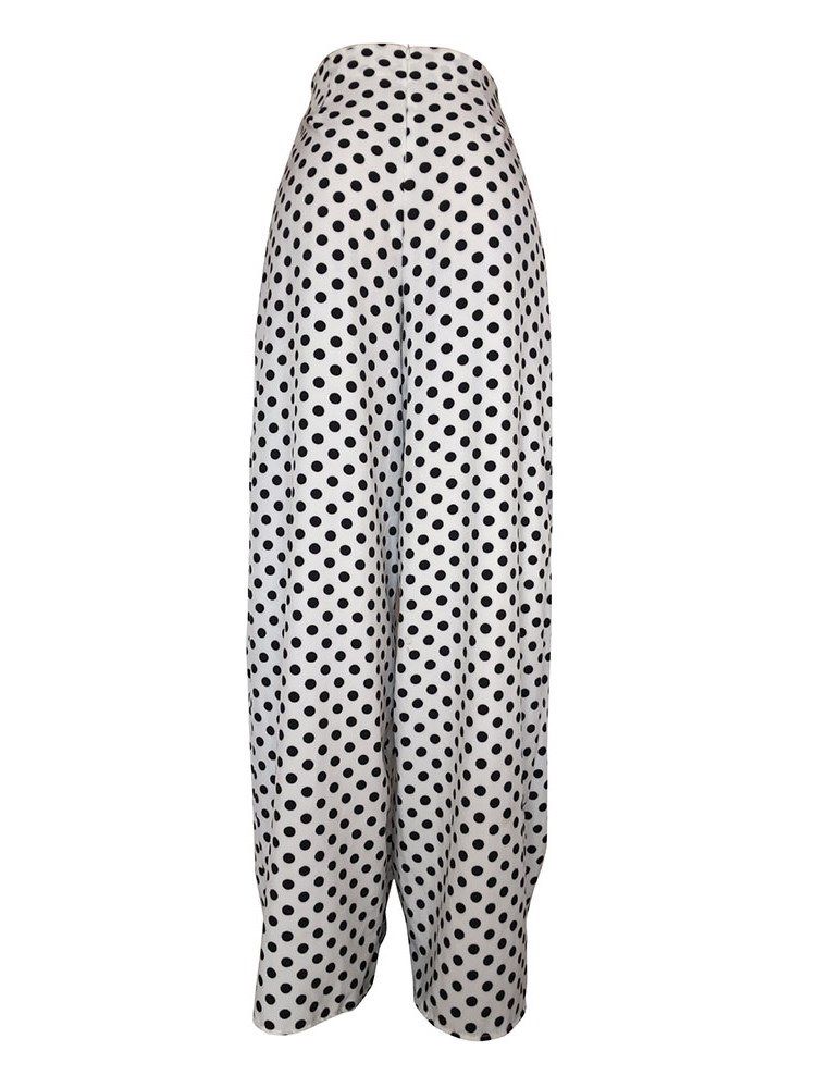 Polka Dots Wide Legs Print Kvinders Bukser