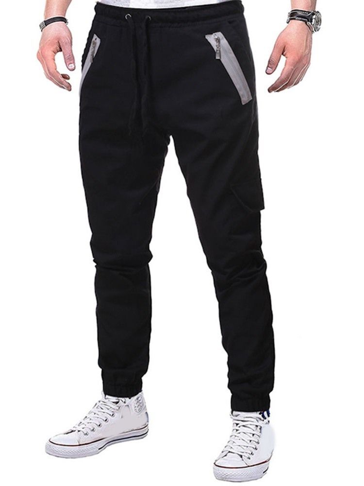 Print Camouflage Pencil Pants Lace-up Casual Men's Pants