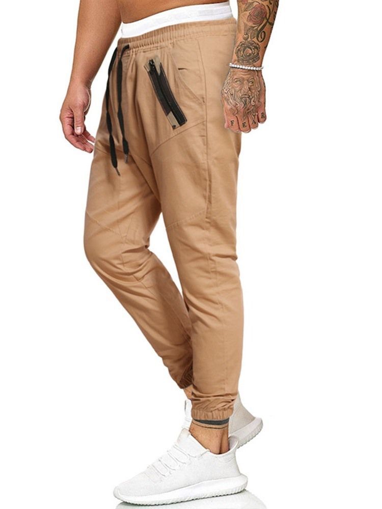 Print Camouflage Pencil Pants Lace-up Casual Men's Pants